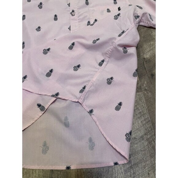 Molokai Surf Co Button-Up Shirt Pink Pineapple XL Vacation Travel Party Fun - Picture 13 of 13